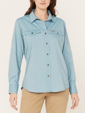 ARIAT WOMEN'S REBAR VENTTEK LONG SLEEVE BUTTON DOWN WORK SHIRT Med